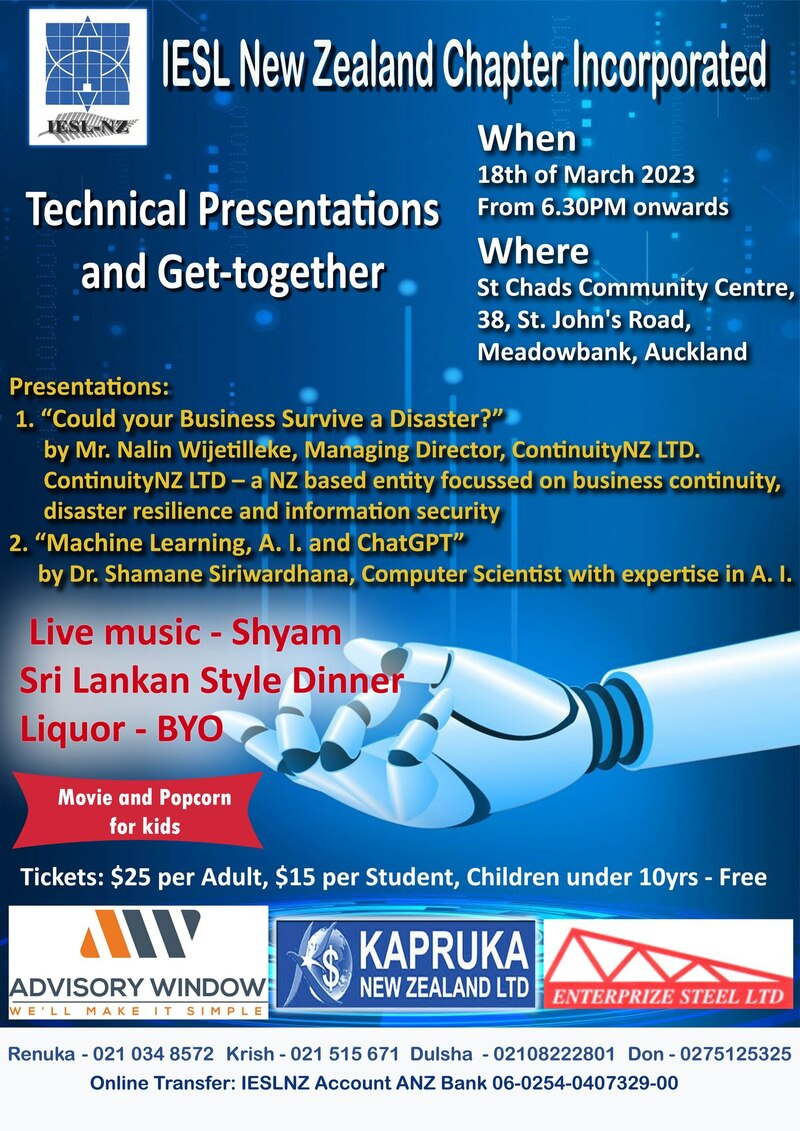 Technical Presentations and Get-together